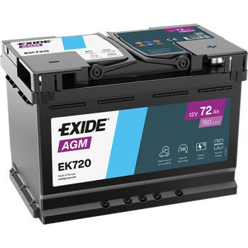 Akumulator Exide AGM EK720 12V 72Ah 760A