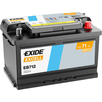 Akumulator Exide Excell EB712 12V 71Ah 670A