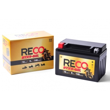 Akumulator RECO RTX9-GEL 12V 9Ah 140A L+ YTX9