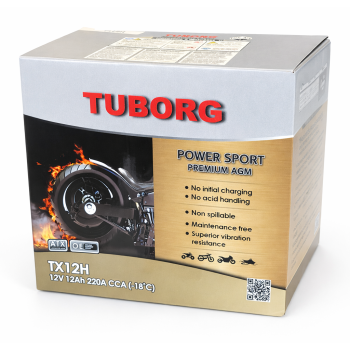 Akumulator Tuborg YTX12 220A do motocykla i quada