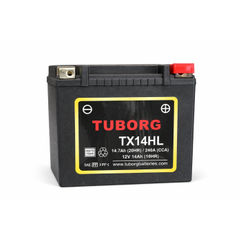 Tuborg TX14HL 12V 14Ah 240A AGM akumulator motocyklowy wzmocniony