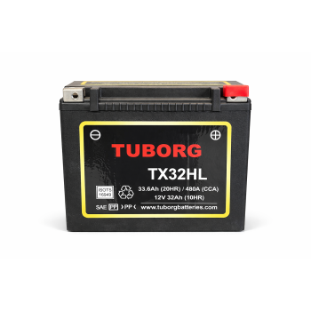 Tuborg TX32HL 12V 32Ah 480A AGM akumulator motocyklowy wzmocniony