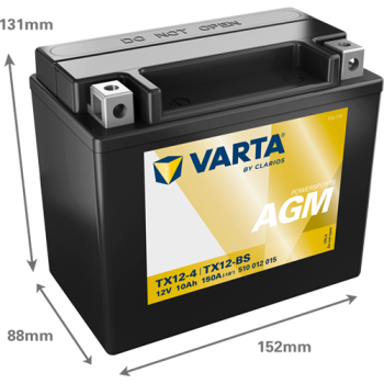 Akumulator AGM Varta YTX12-BS lewy plus