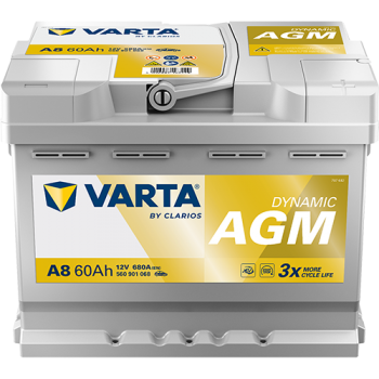 Akumulator VARTA AGM A8 12V 60Ah 680A D52